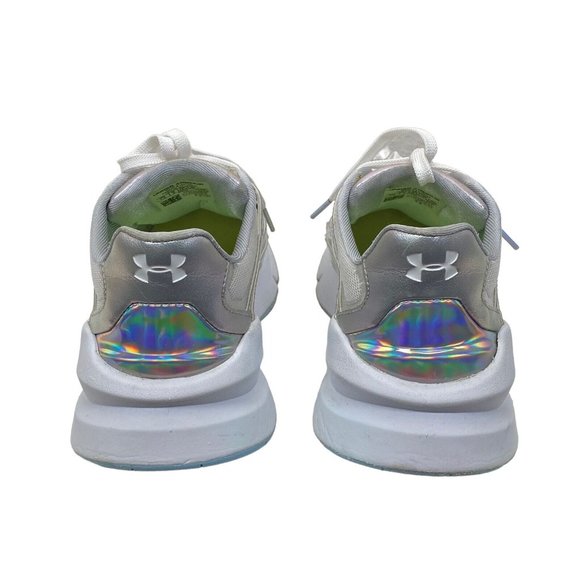 Under Armour Forge 96 HL Irid Womens 7.5 Synthetic Lace Up Trainers 3022812 100 - Picture 7 of 11